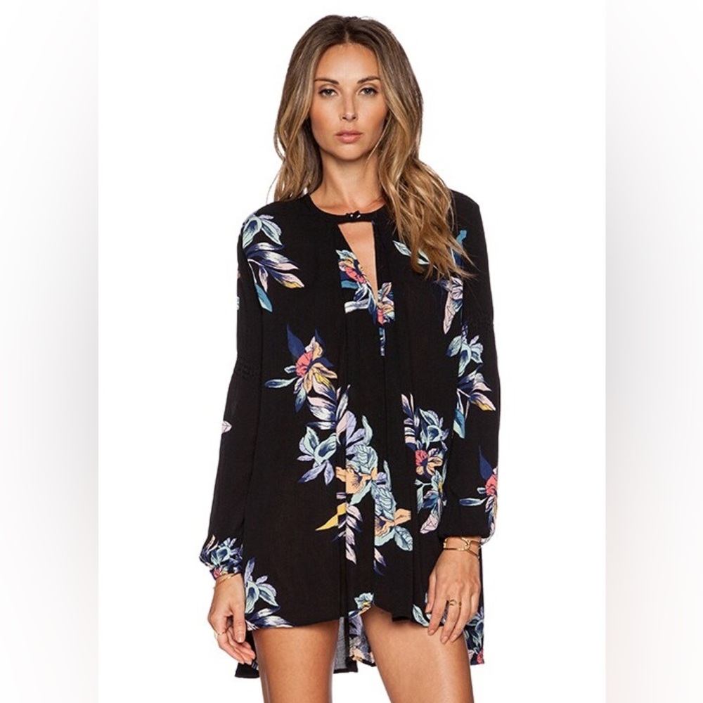 Free People Tree Swing Tunic or Mini Dress in Night Combo
